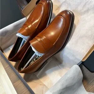 Cole Haan | Shoes | Cole Haan Brown Leather Loafers Sleek  display picture 1